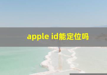 apple id能定位吗